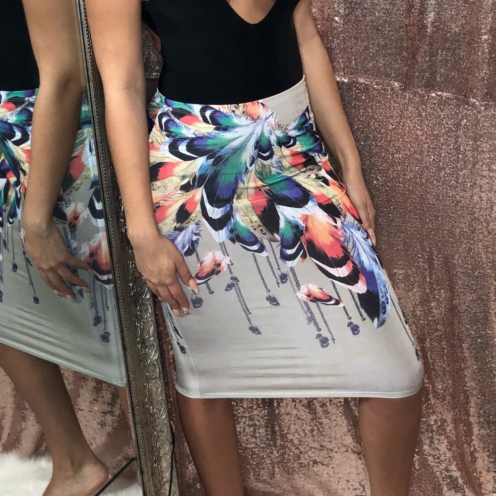 Peacock pattern skirt